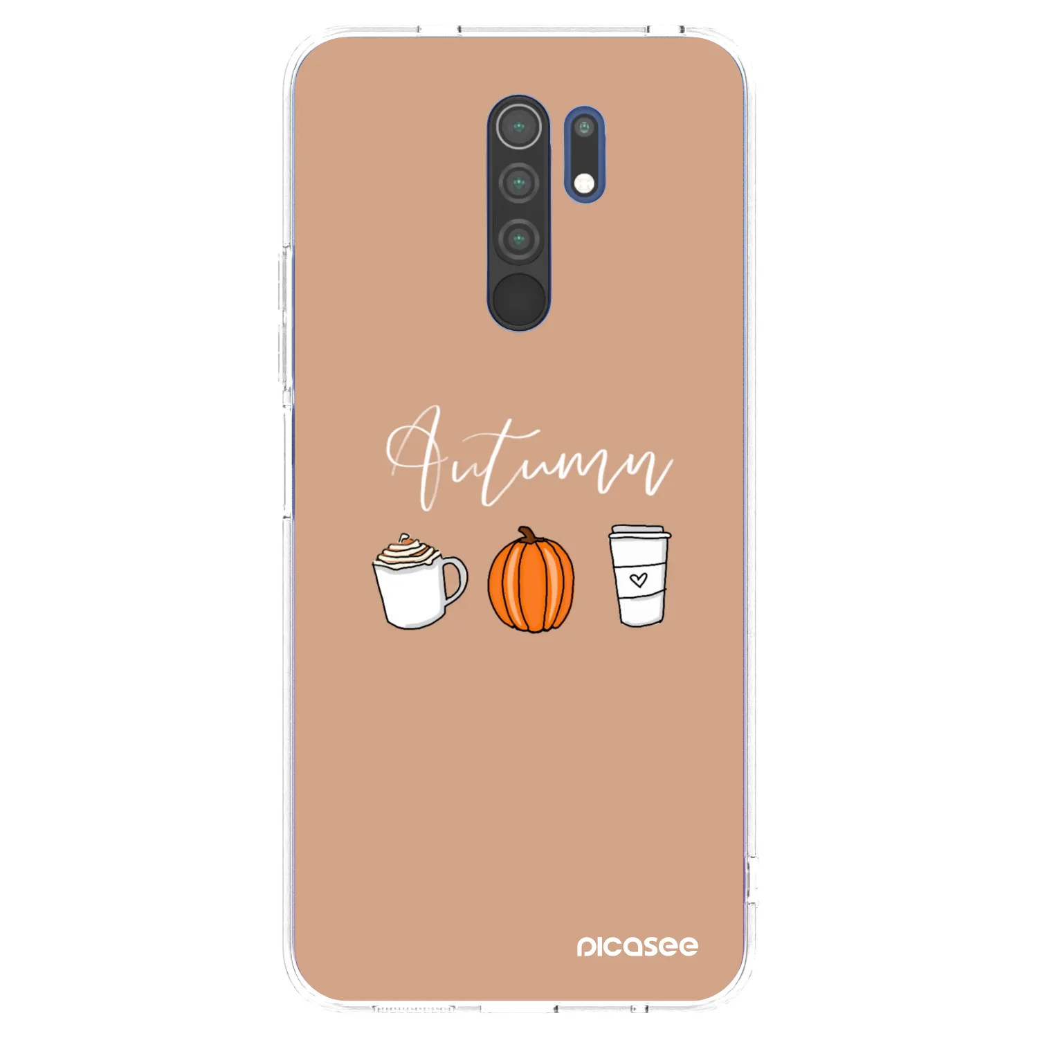 Picasee silikonski prozorni ovitek za Xiaomi Redmi 9 - Autumn