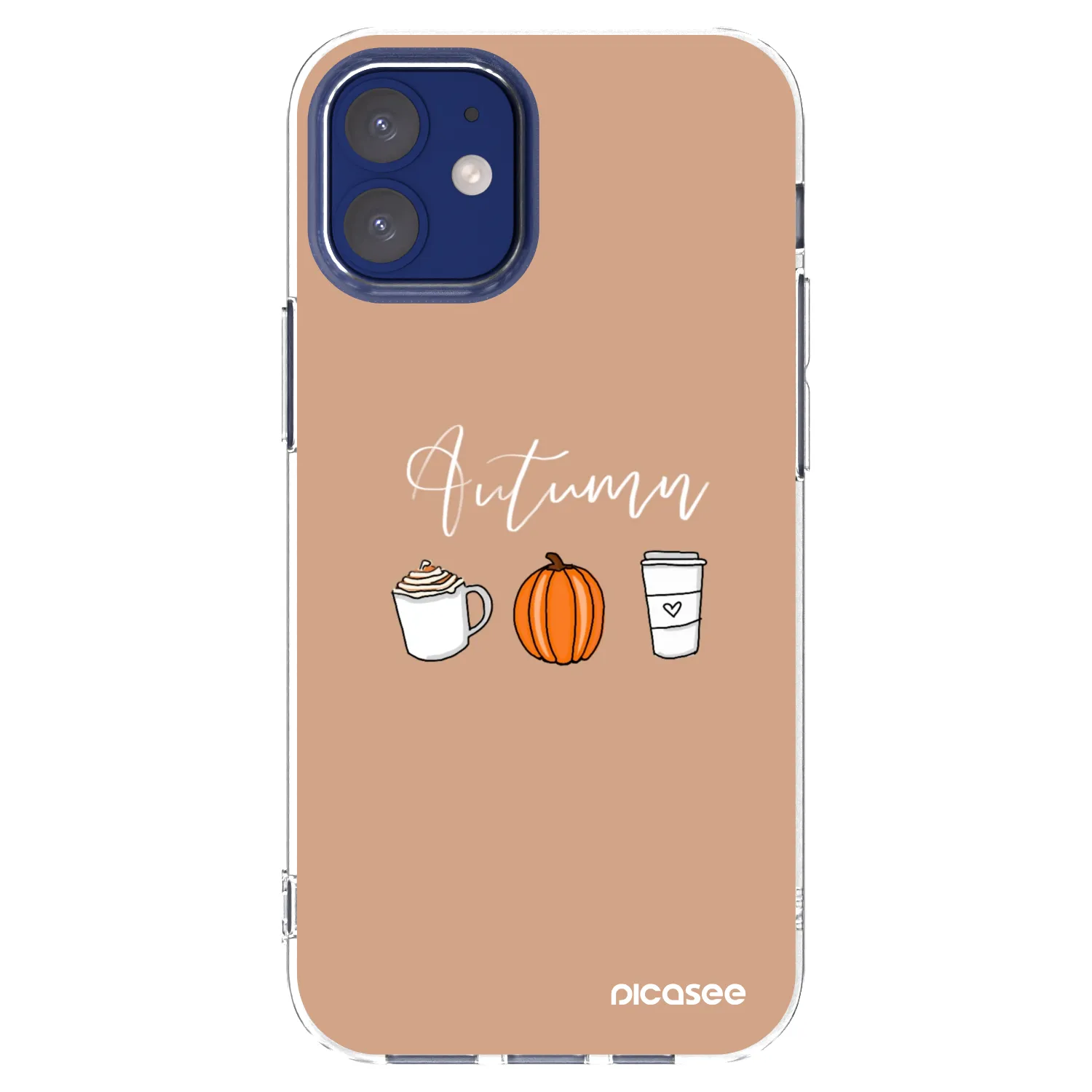 Picasee silikonski prozorni ovitek za Apple iPhone 12 mini - Autumn