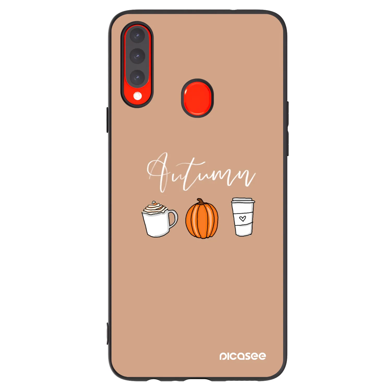 Picasee silikonski črni ovitek za Samsung Galaxy A20s - Autumn