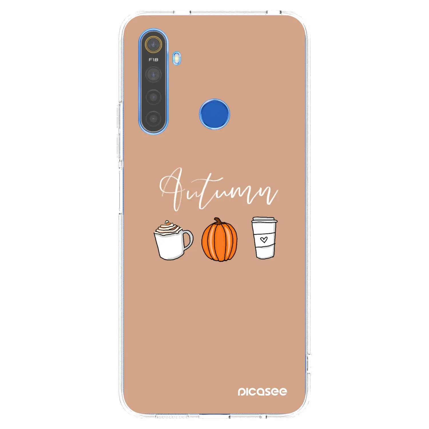 Picasee silikonski prozorni ovitek za Realme 5 - Autumn