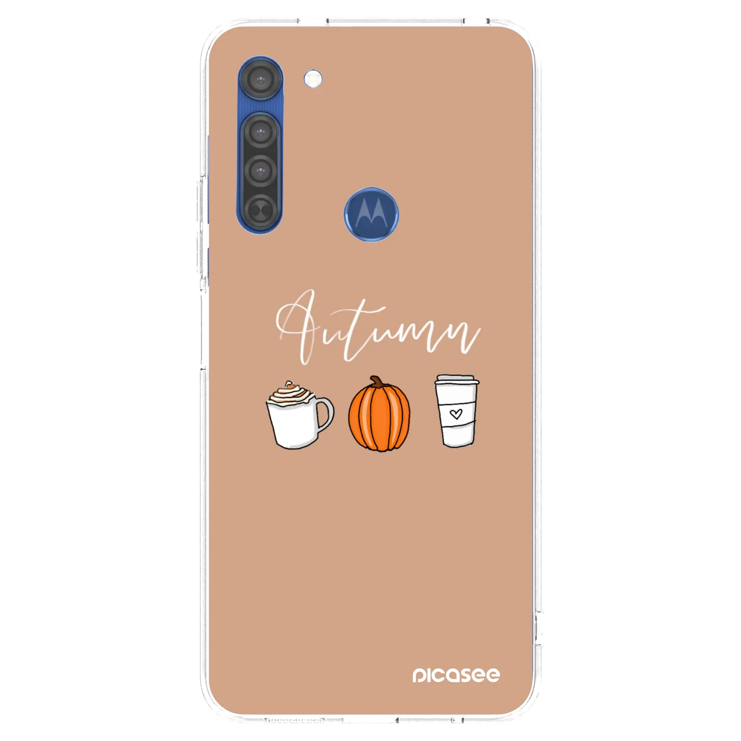Picasee silikonski prozorni ovitek za Motorola Moto G8 - Autumn