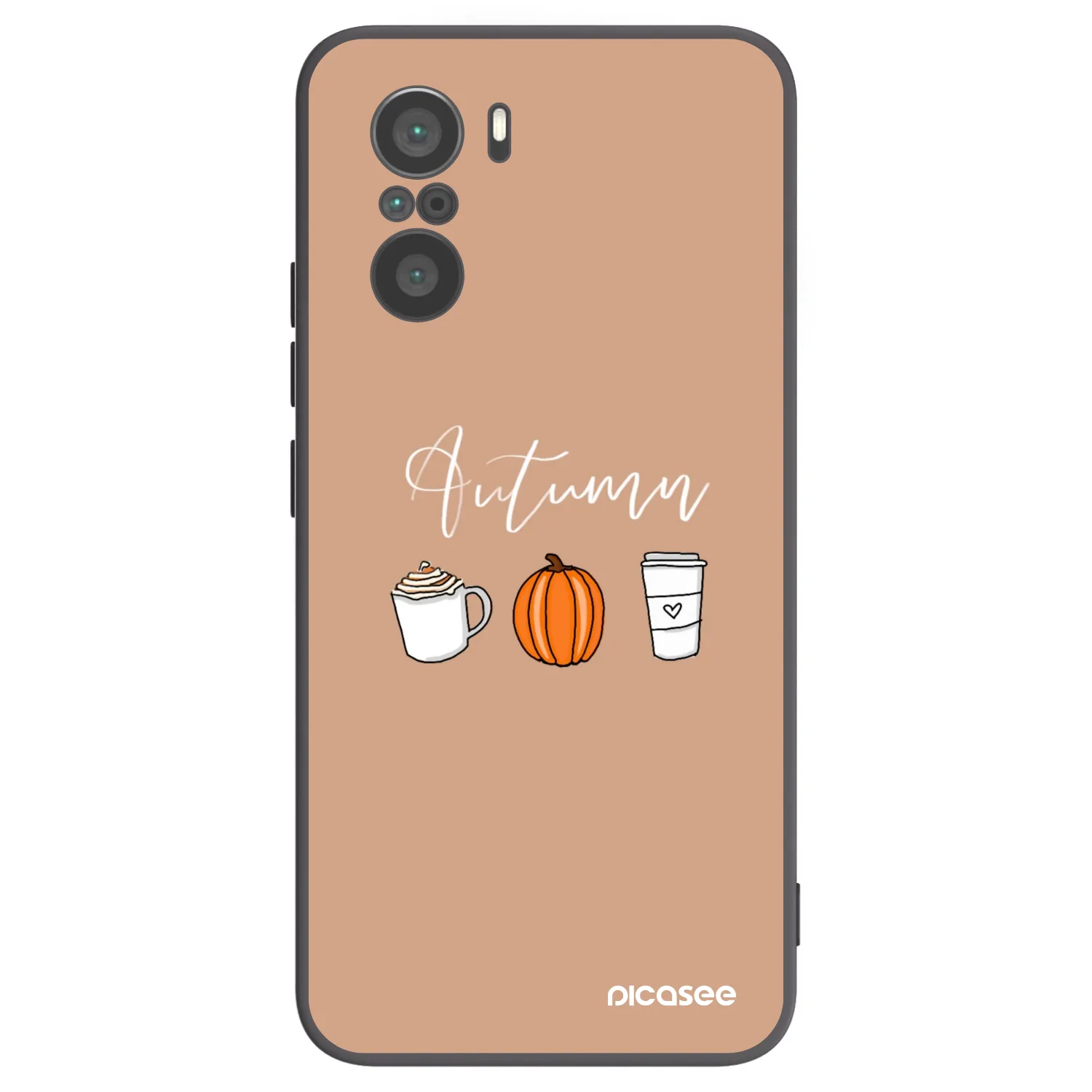 Picasee silikonski črni ovitek za Xiaomi Poco F3 - Autumn