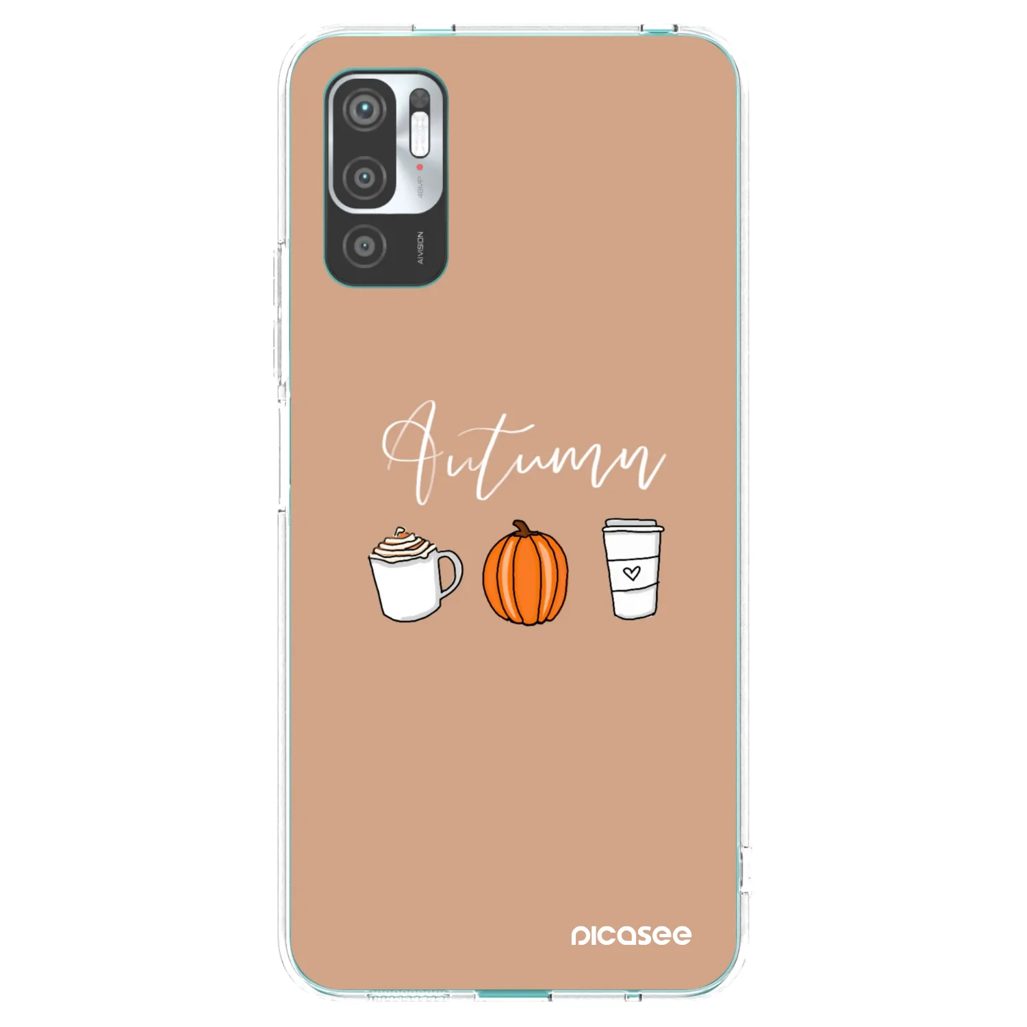 Picasee silikonski prozorni ovitek za Xiaomi Redmi Note 10 5G - Autumn