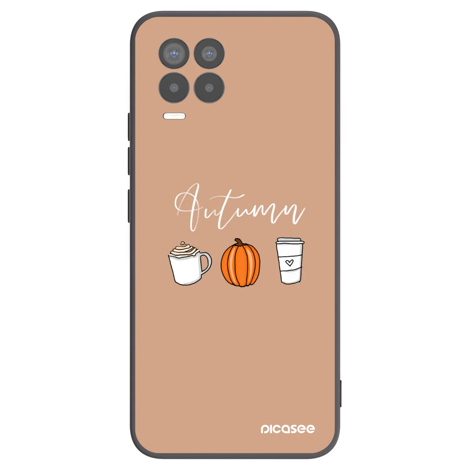 Picasee silikonski črni ovitek za Realme 8 4G - Autumn