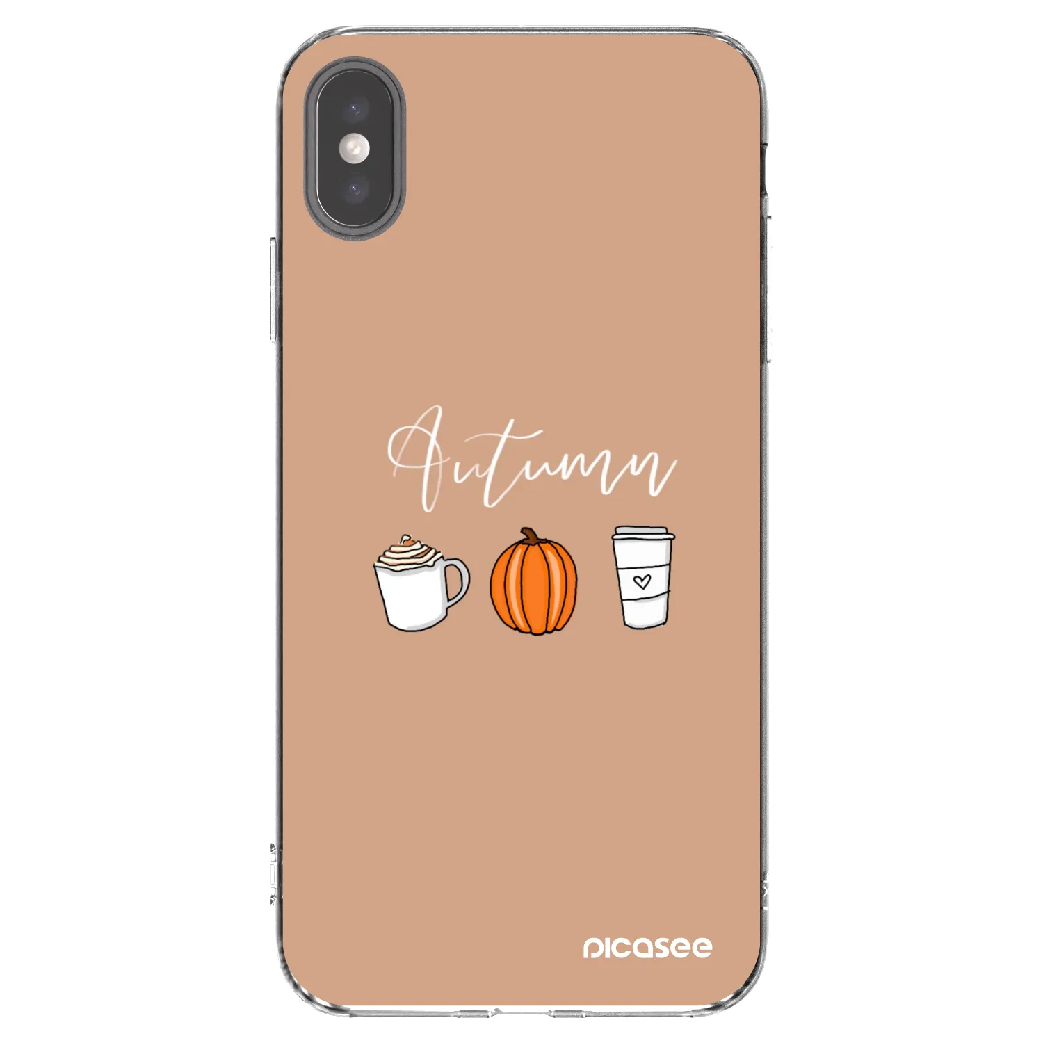Picasee silikonski prozorni ovitek za Apple iPhone XS Max - Autumn