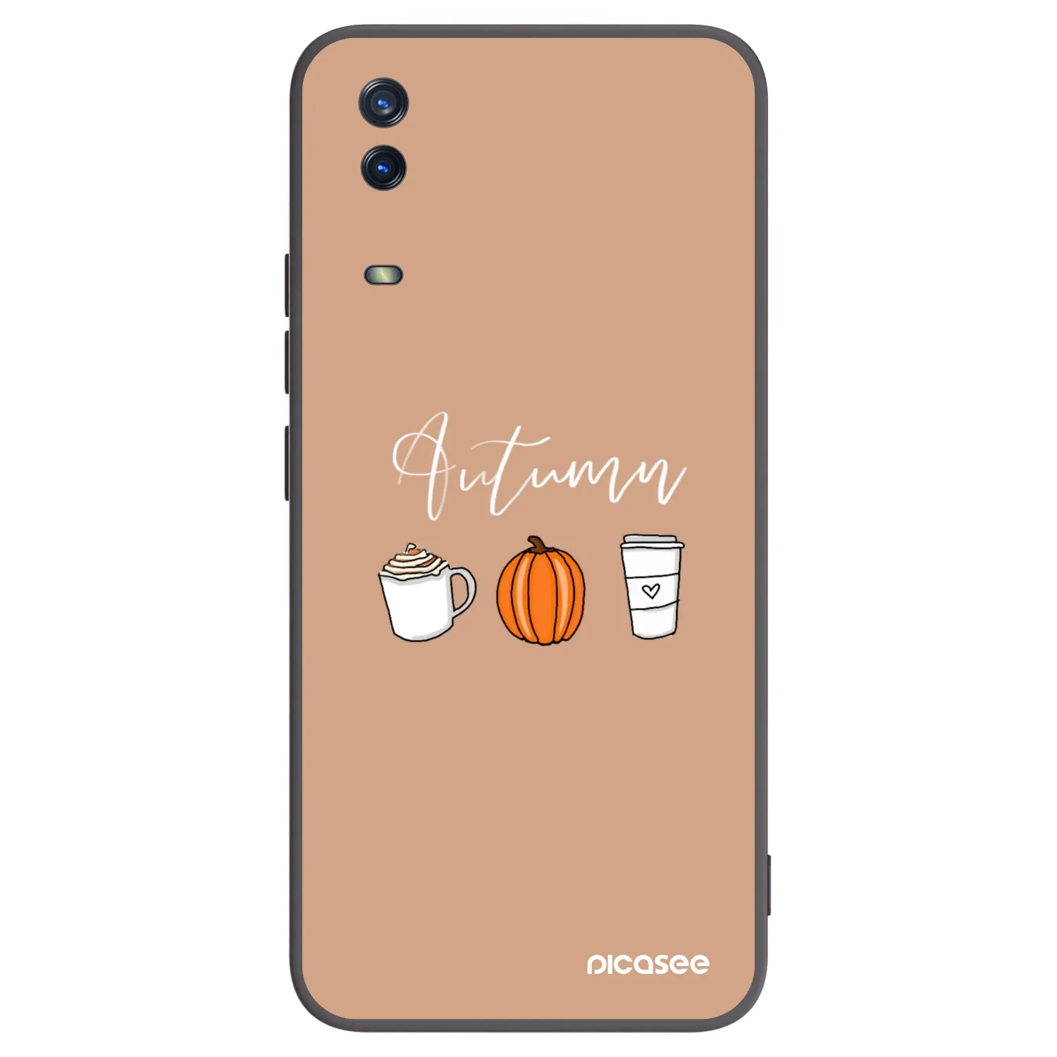 Picasee silikonski črni ovitek za Vivo Y11s - Autumn