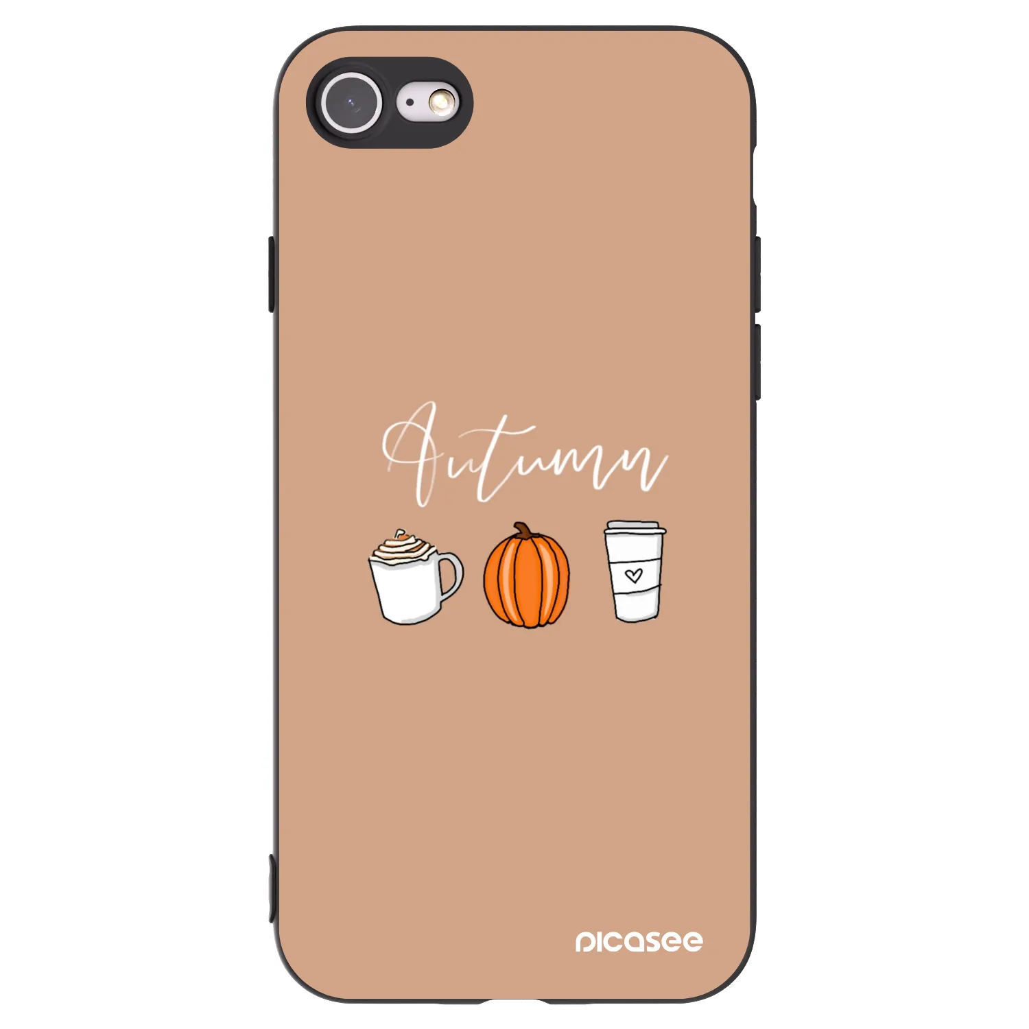 Picasee silikonski črni ovitek za Apple iPhone SE 2022 - Autumn