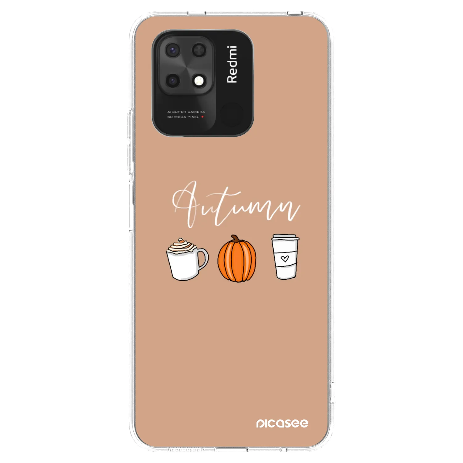 Picasee silikonski prozorni ovitek za Xiaomi Redmi 10C - Autumn