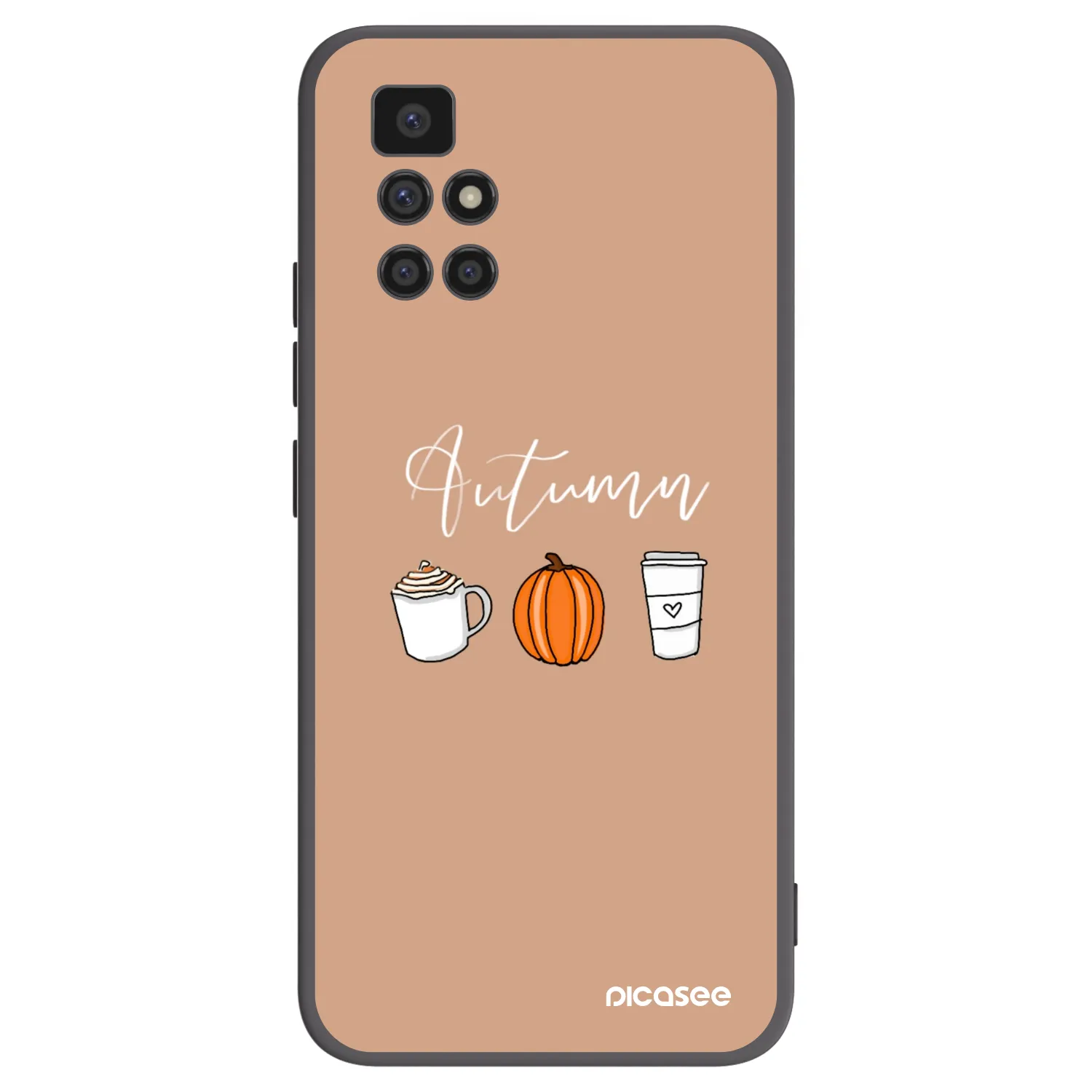 Picasee silikonski črni ovitek za Xiaomi Redmi 10 (2022) - Autumn