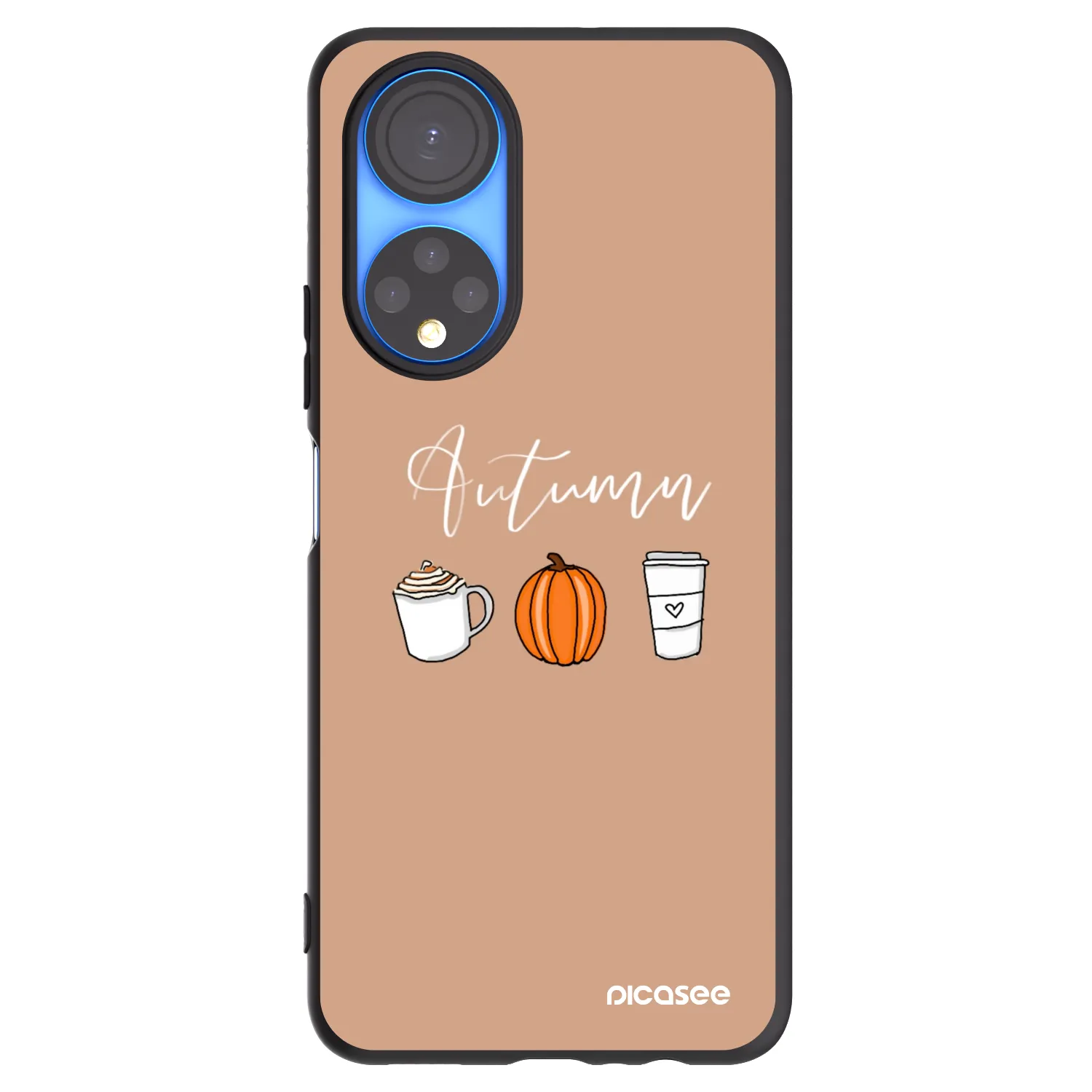 Picasee silikonski črni ovitek za Honor X7 - Autumn