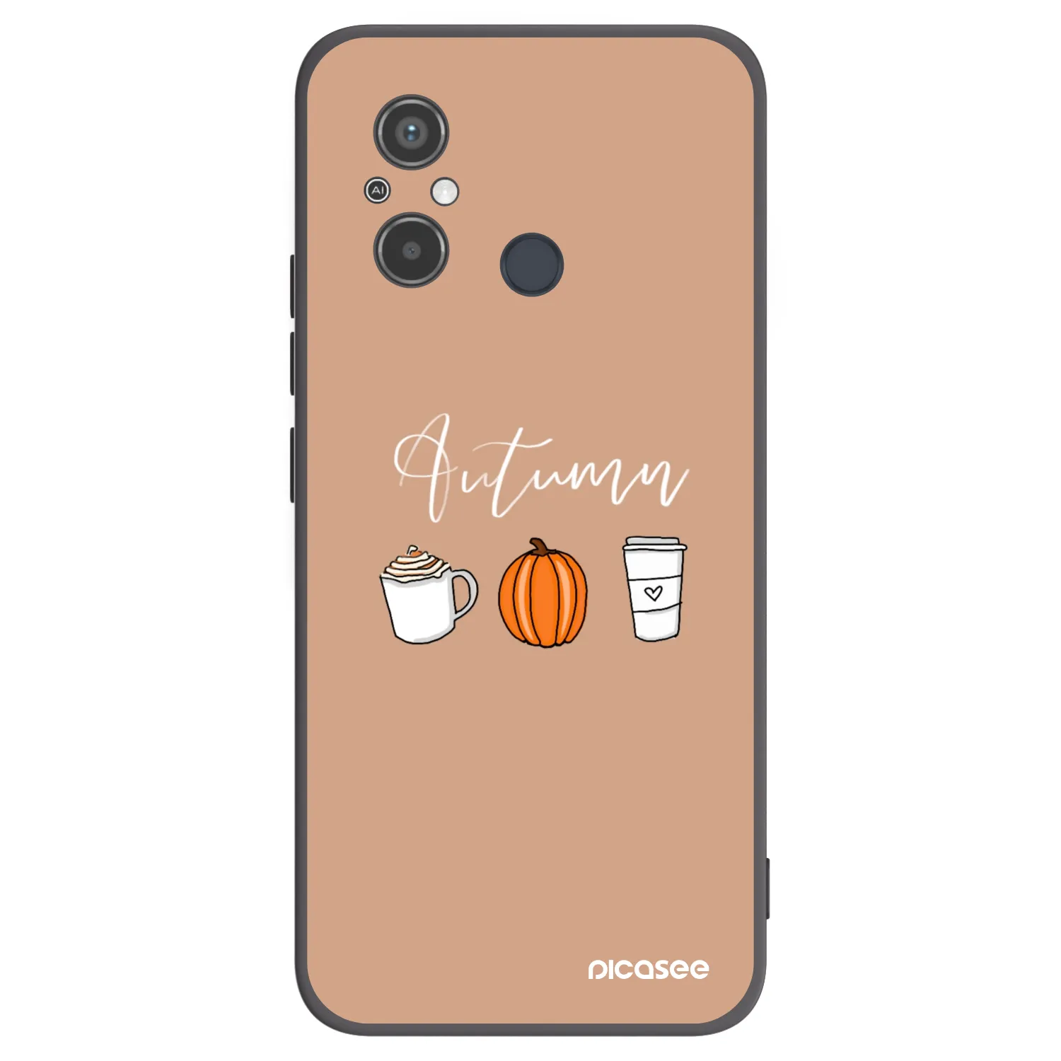 Picasee silikonski črni ovitek za Xiaomi Redmi 12C - Autumn