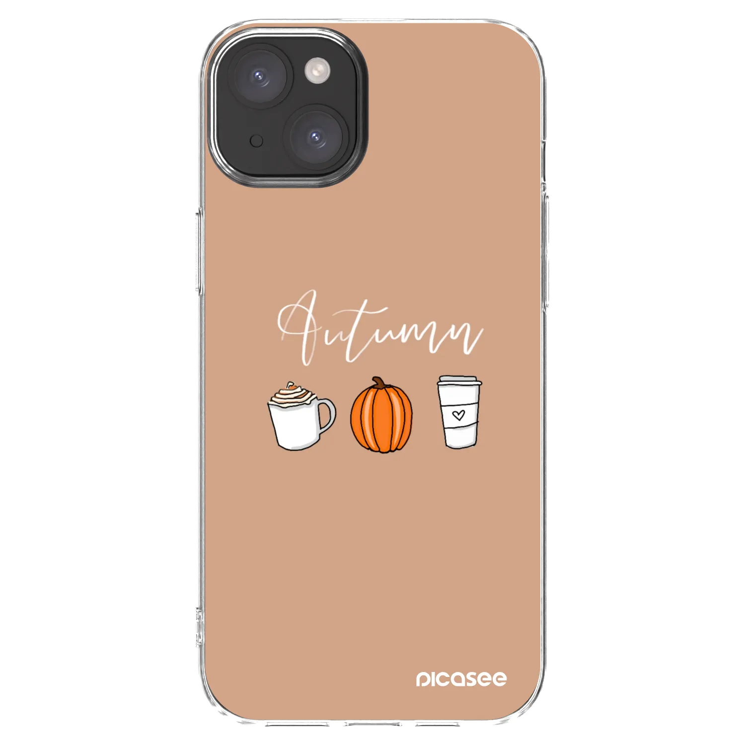 Picasee silikonski prozorni ovitek za Apple iPhone 15 Plus - Autumn