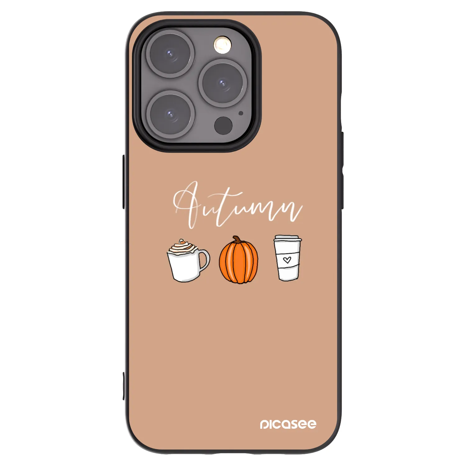 Picasee silikonski črni ovitek za Apple iPhone 15 Pro - Autumn