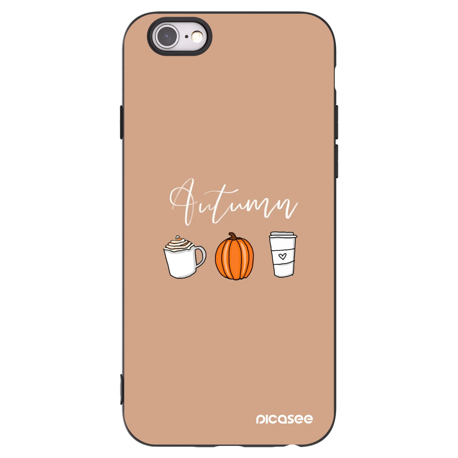 Picasee silikonski črni ovitek za Apple iPhone 6/6S - Autumn