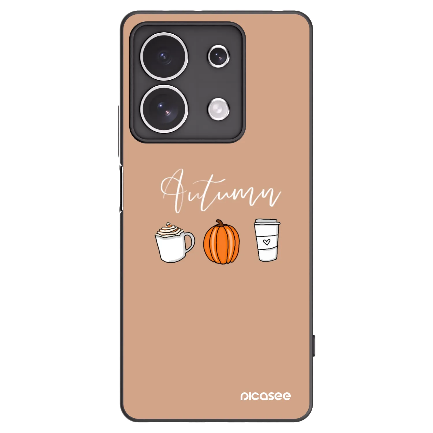 Picasee silikonski črni ovitek za Xiaomi Redmi Note 13 4G - Autumn