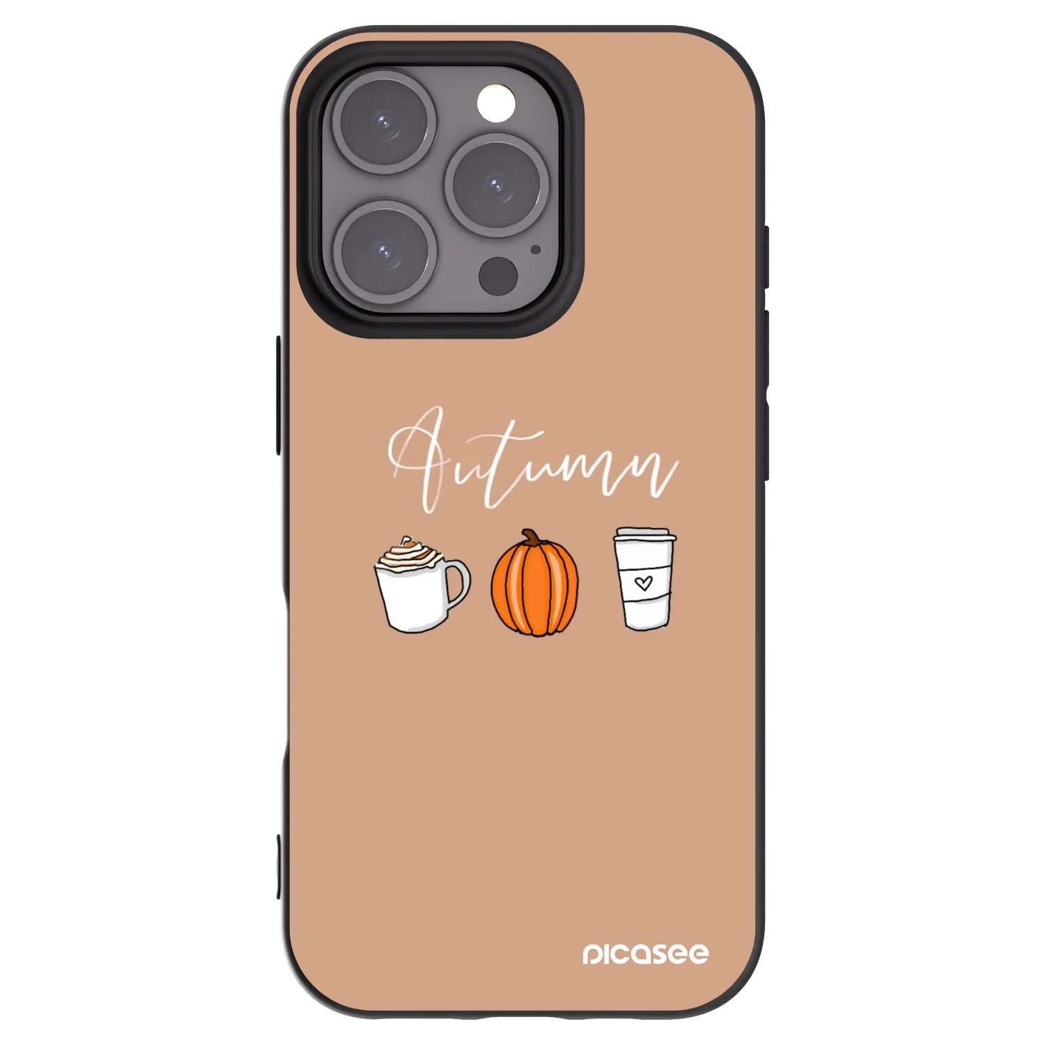 Picasee silikonski črni ovitek za Apple iPhone 16 Pro - Autumn