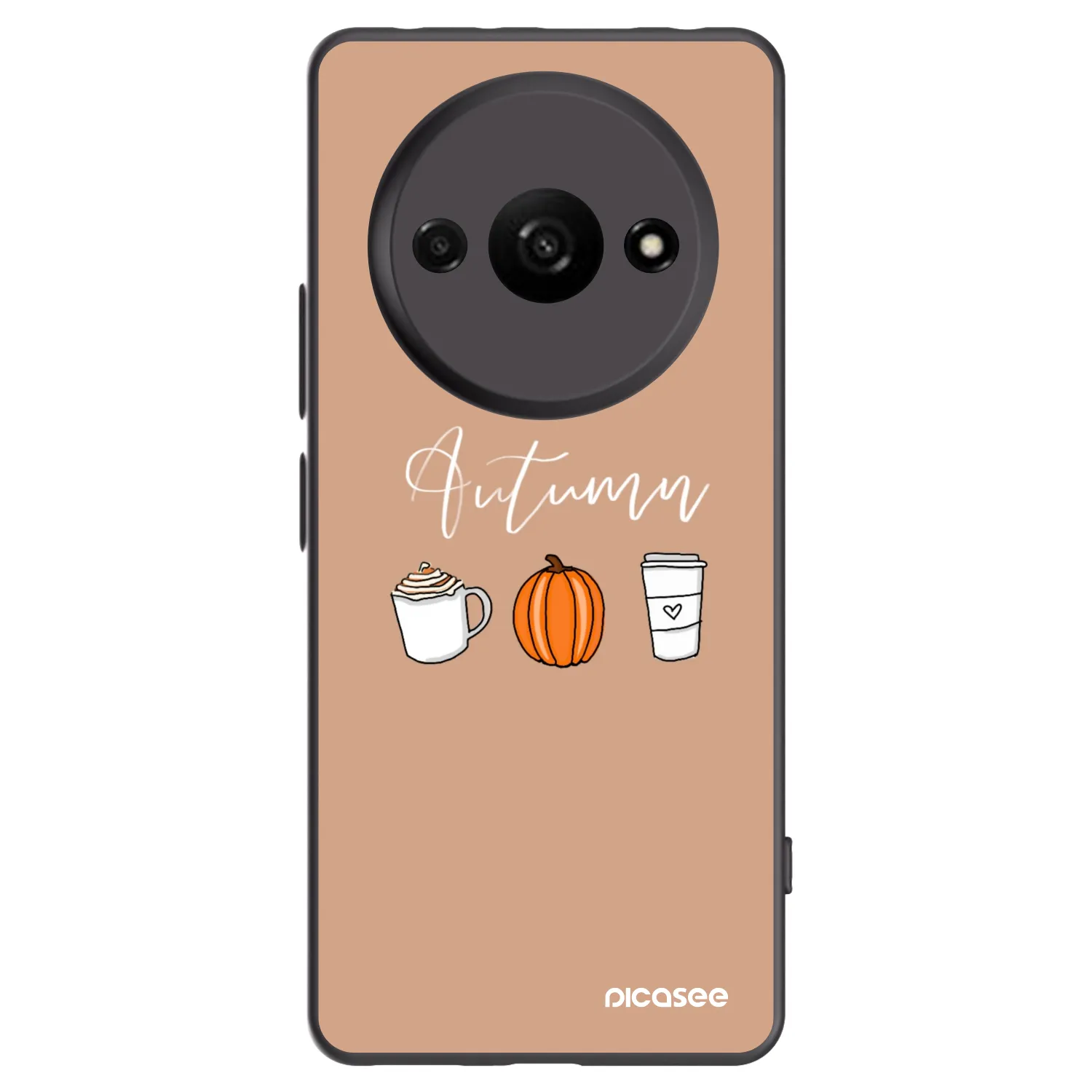 Picasee silikonski črni ovitek za Xiaomi Redmi A3 - Autumn