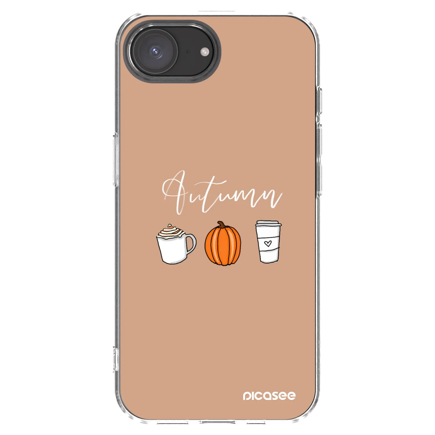 Picasee silikonski prozorni ovitek za Apple iPhone 16e - Autumn