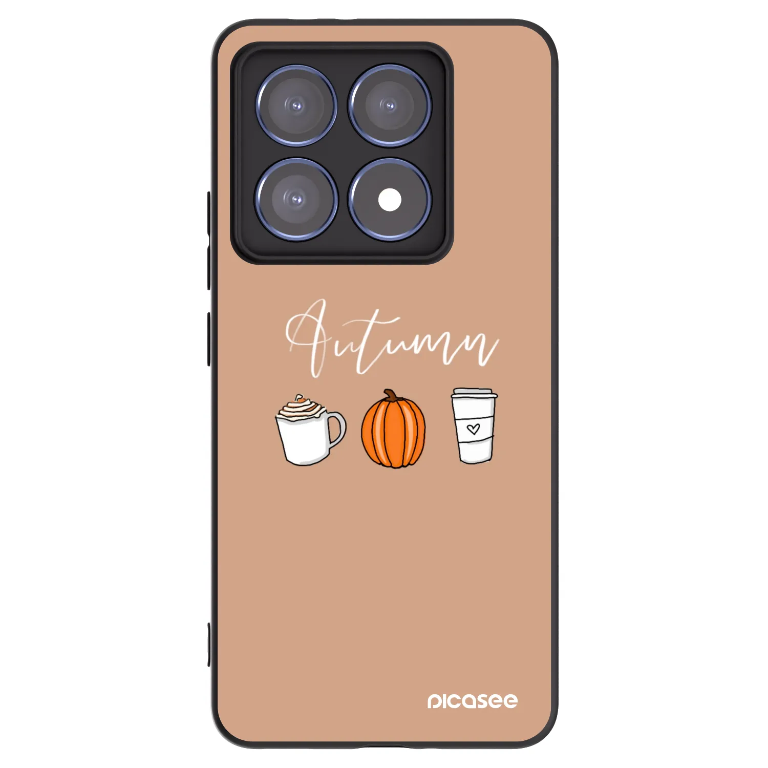 Picasee silikonski črni ovitek za Xiaomi 14T Pro - Autumn