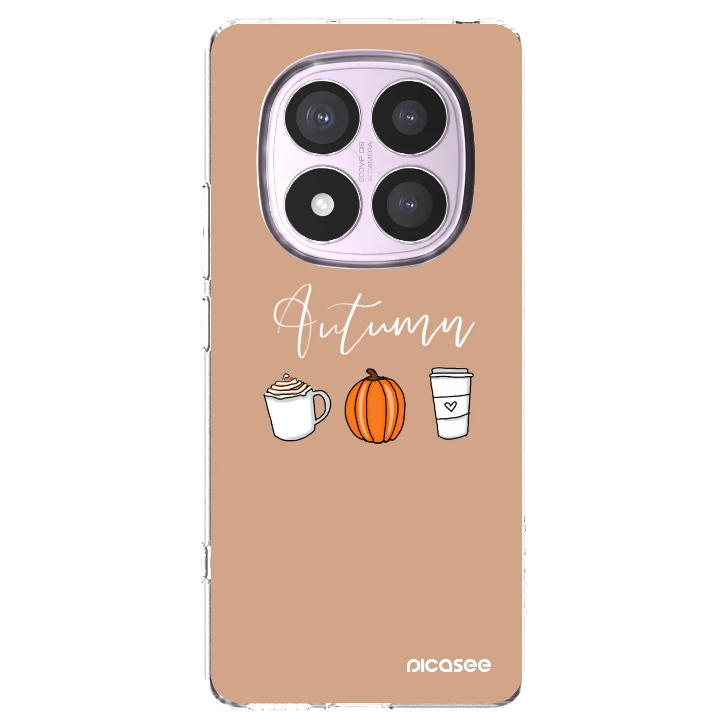 Picasee silikonski prozorni ovitek za Xiaomi Redmi Note 14 Pro 5G - Autumn