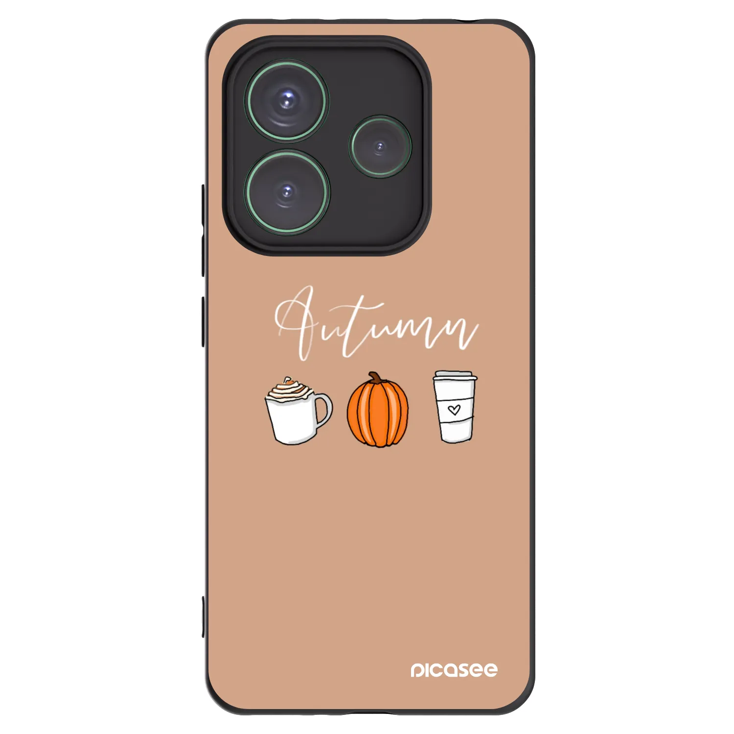 Picasee silikonski črni ovitek za Xiaomi Redmi Note 14 5G - Autumn
