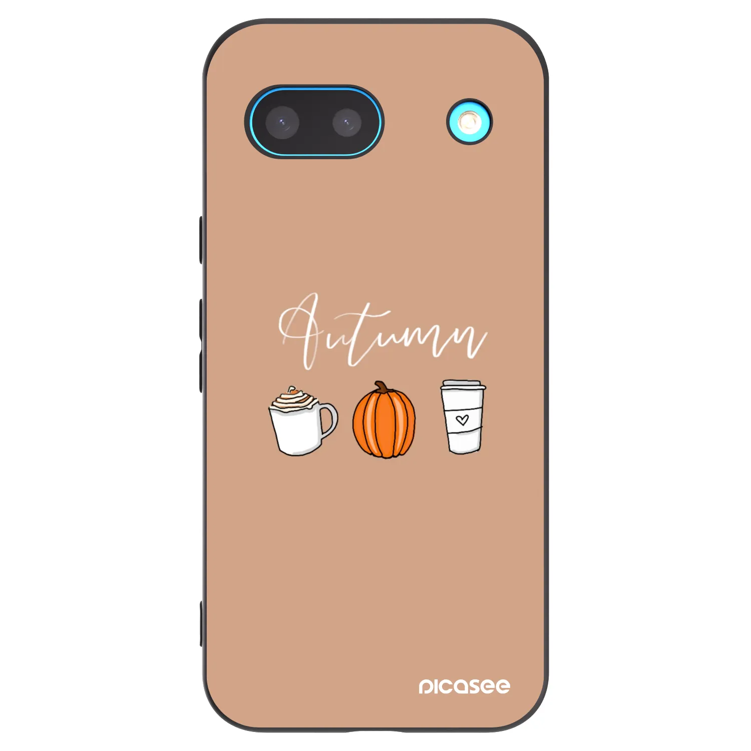 Picasee silikonski črni ovitek za Google Pixel 8a - Autumn