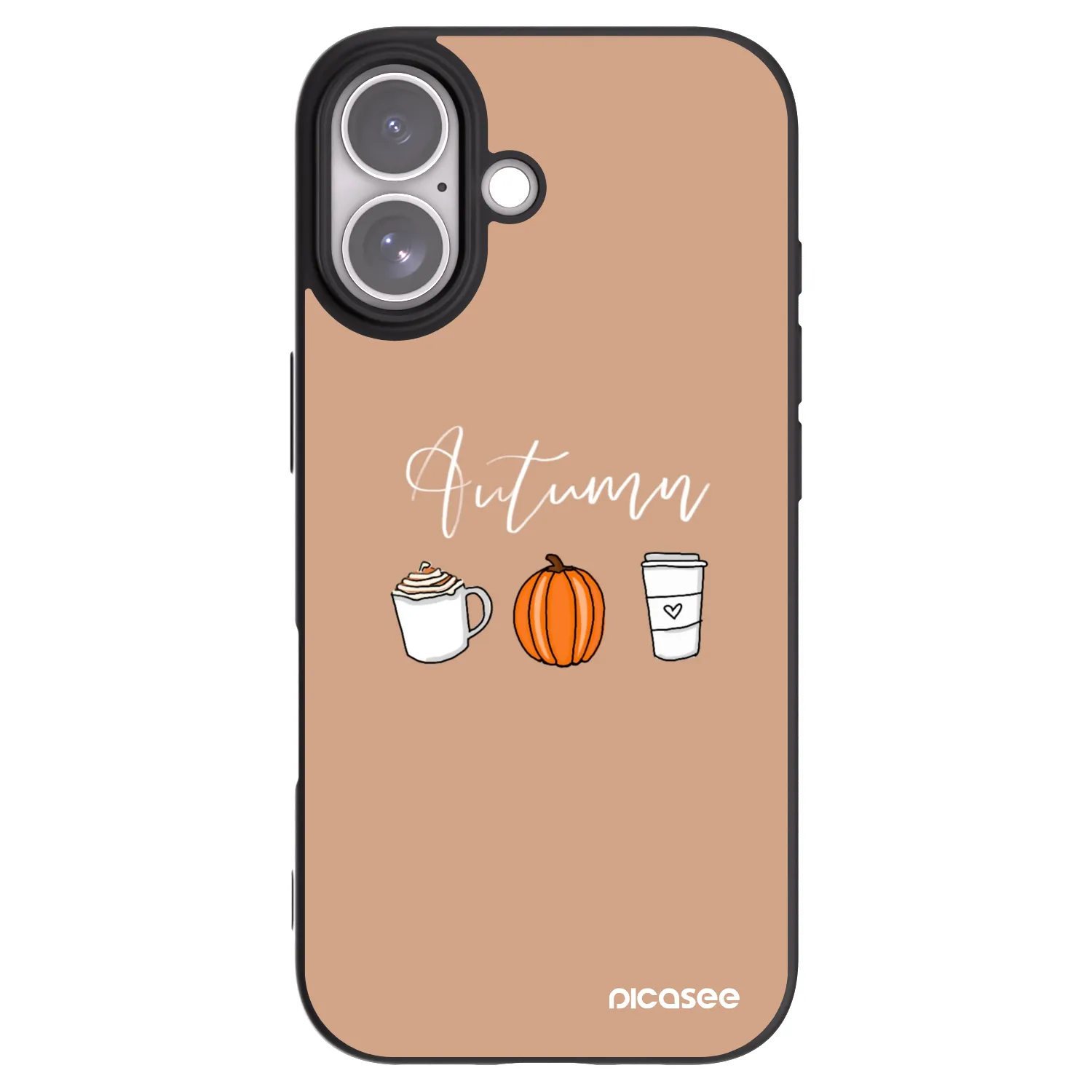 Picasee silikonski črni ovitek za Apple iPhone 17 - Autumn