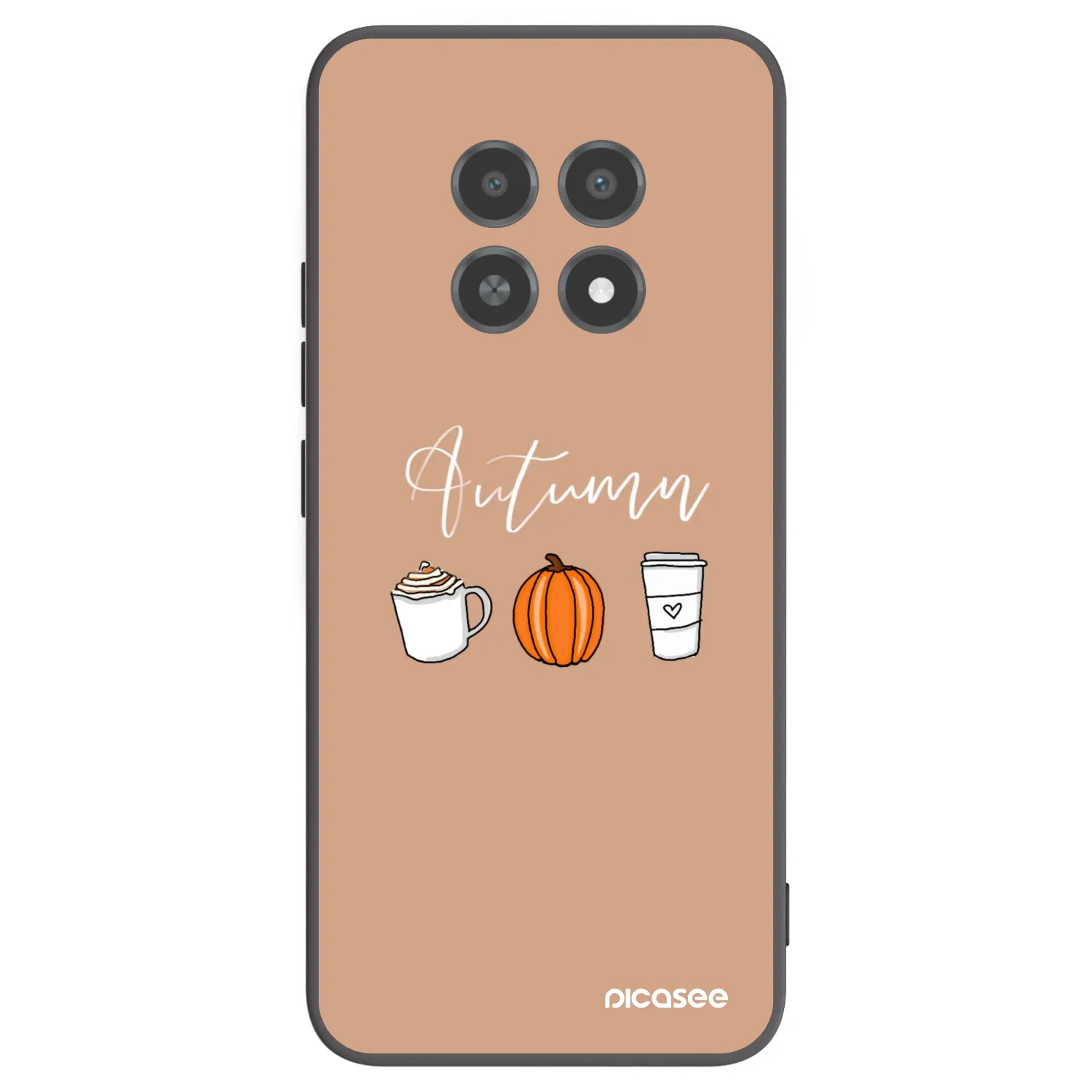 Picasee silikonski črni ovitek za Realme 12X - Autumn