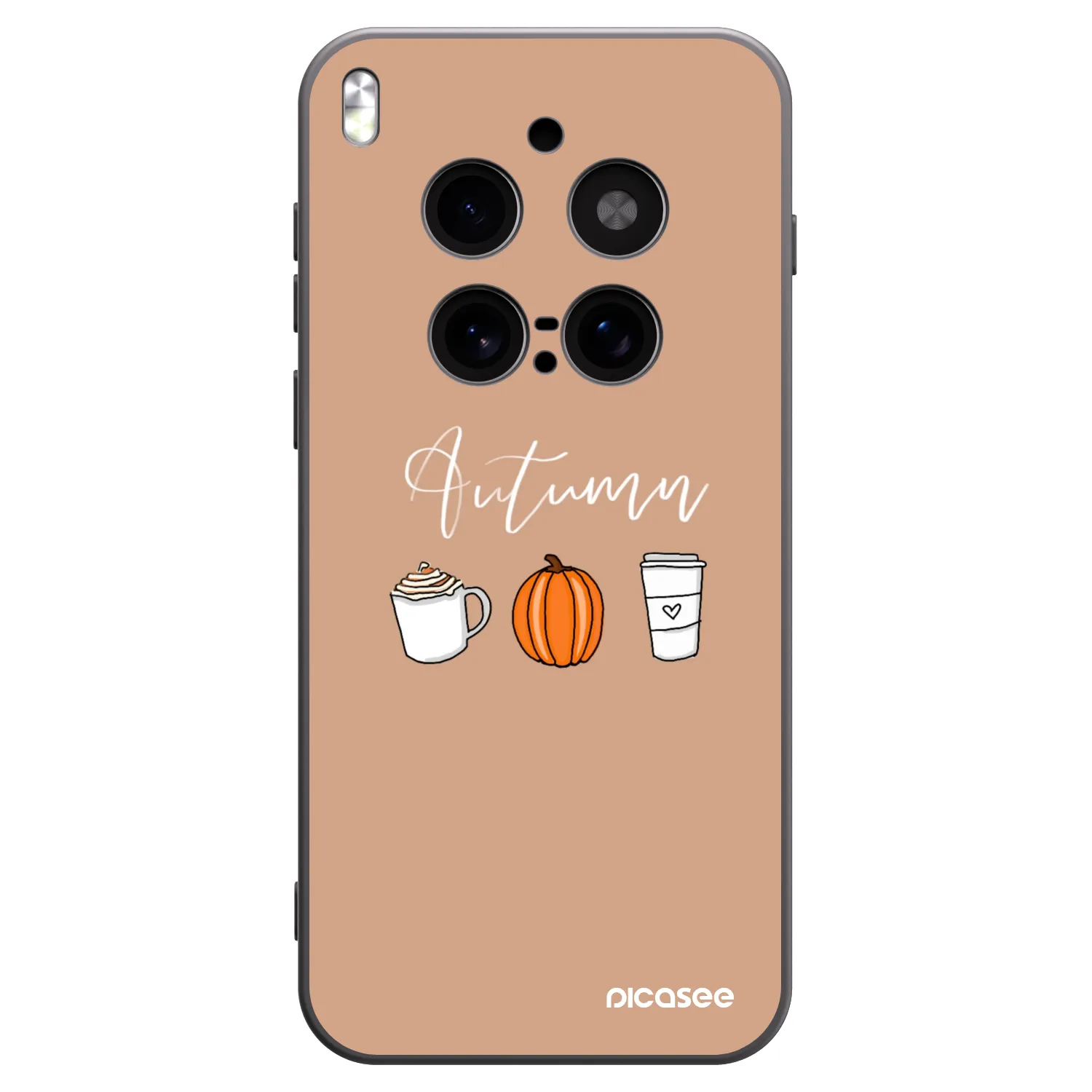 Picasee silikonski črni ovitek za Vivo X300 Pro - Autumn