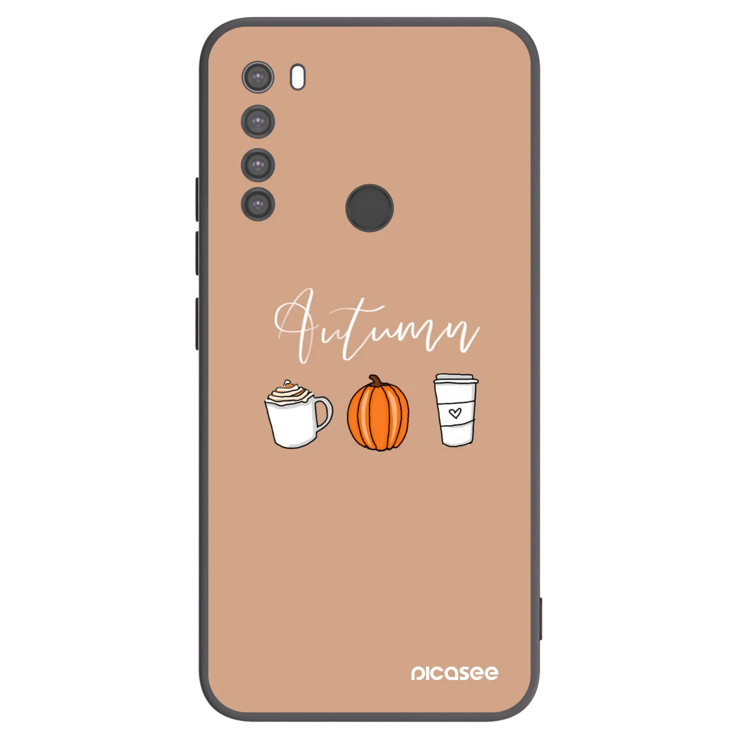 Picasee silikonski črni ovitek za Xiaomi Redmi Note 8 - Autumn