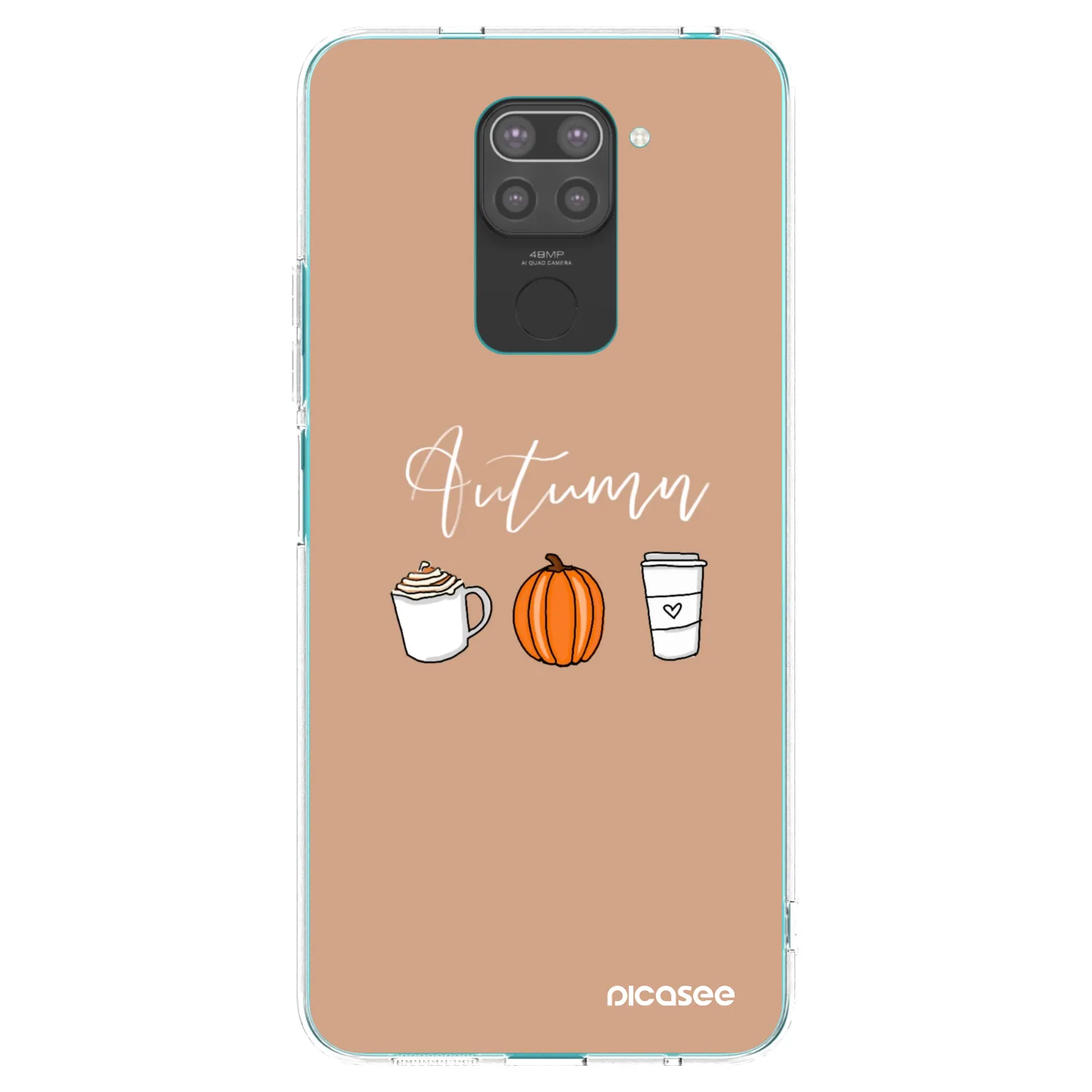 Picasee silikonski črni ovitek za Xiaomi Redmi Note 9 - Autumn