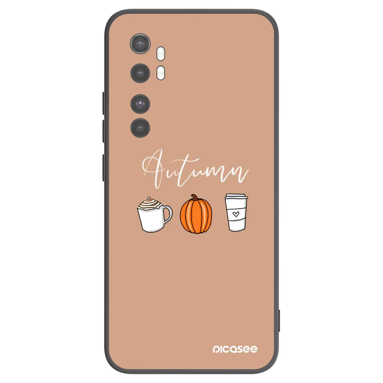 Picasee silikonski črni ovitek za Xiaomi Mi Note 10 Lite - Autumn