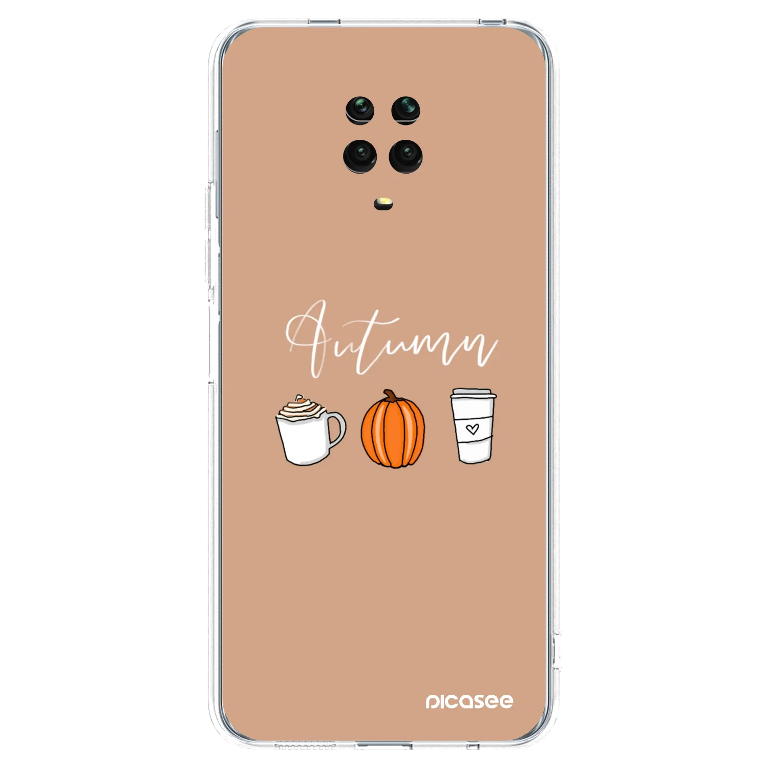 Picasee silikonski prozorni ovitek za Xiaomi Redmi Note 9S - Autumn