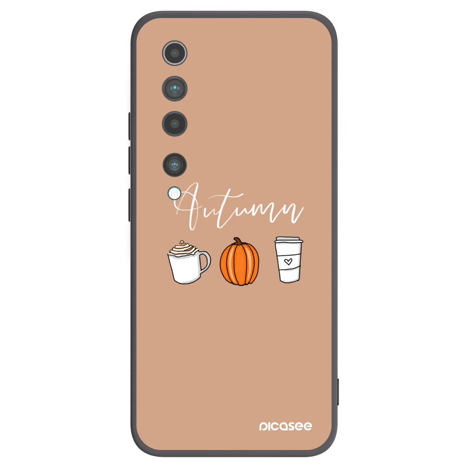 Picasee silikonski črni ovitek za Xiaomi Mi 10 - Autumn