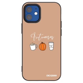 Picasee silikonski črni ovitek za Apple iPhone 12 mini - Autumn