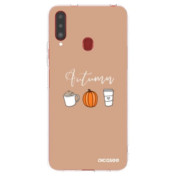 Picasee silikonski prozorni ovitek za Samsung Galaxy A20s - Autumn