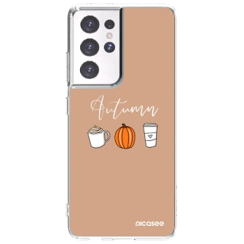 Picasee silikonski prozorni ovitek za Samsung Galaxy S21 Ultra 5G G998B - Autumn