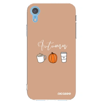 Picasee silikonski prozorni ovitek za Apple iPhone XR - Autumn