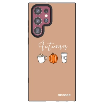 Picasee silikonski črni ovitek za Samsung Galaxy S22 Ultra 5G - Autumn