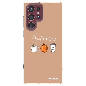 Picasee silikonski prozorni ovitek za Samsung Galaxy S22 Ultra 5G - Autumn