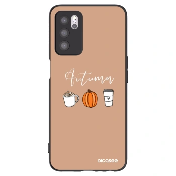 Picasee silikonski črni ovitek za OPPO A16s - Autumn