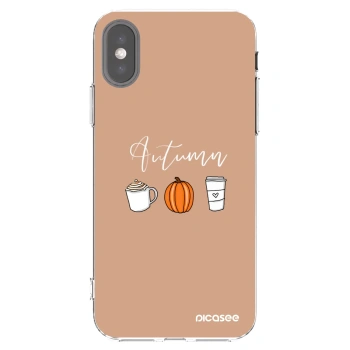 Picasee silikonski prozorni ovitek za Apple iPhone X/XS - Autumn