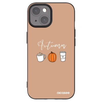Picasee silikonski črni ovitek za Apple iPhone 15 - Autumn