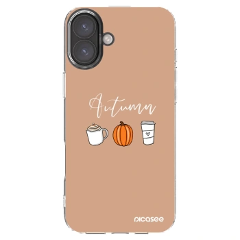 Picasee silikonski prozorni ovitek za Apple iPhone 16 Plus - Autumn