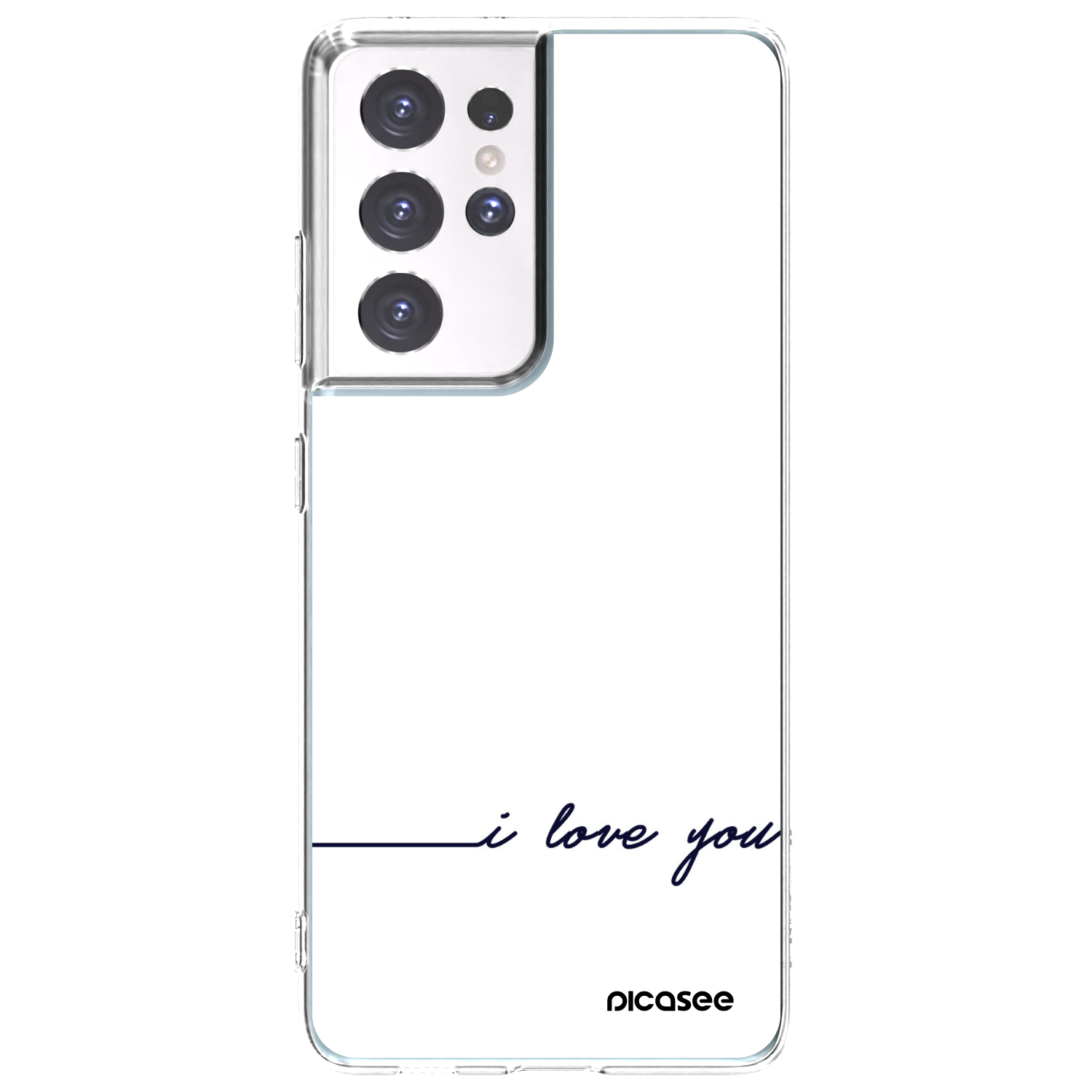 Picasee silikonski prozorni ovitek za Samsung Galaxy S21 Ultra 5G G998B - I love you