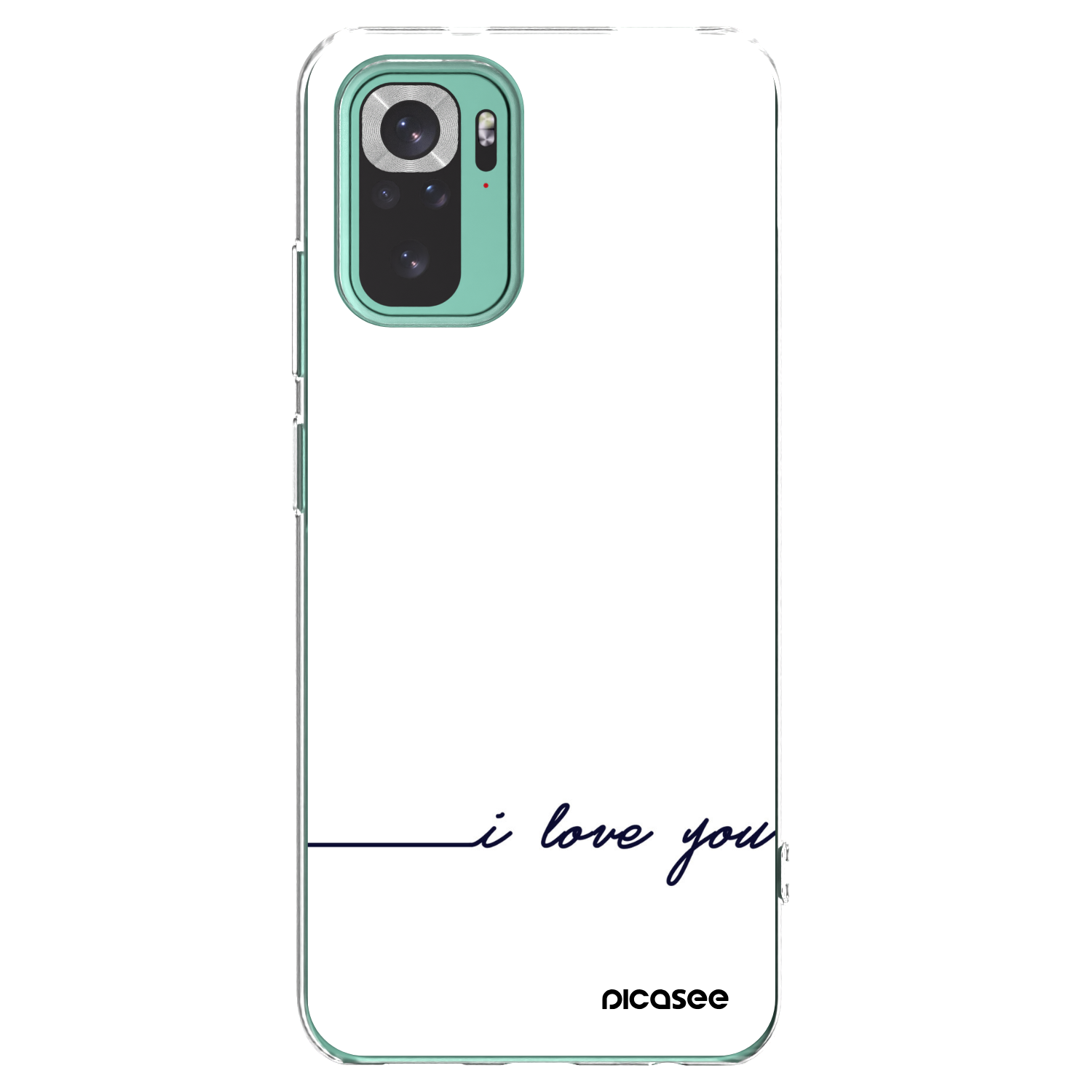 Picasee silikonski prozorni ovitek za Xiaomi Redmi Note 10 Pro - I love you