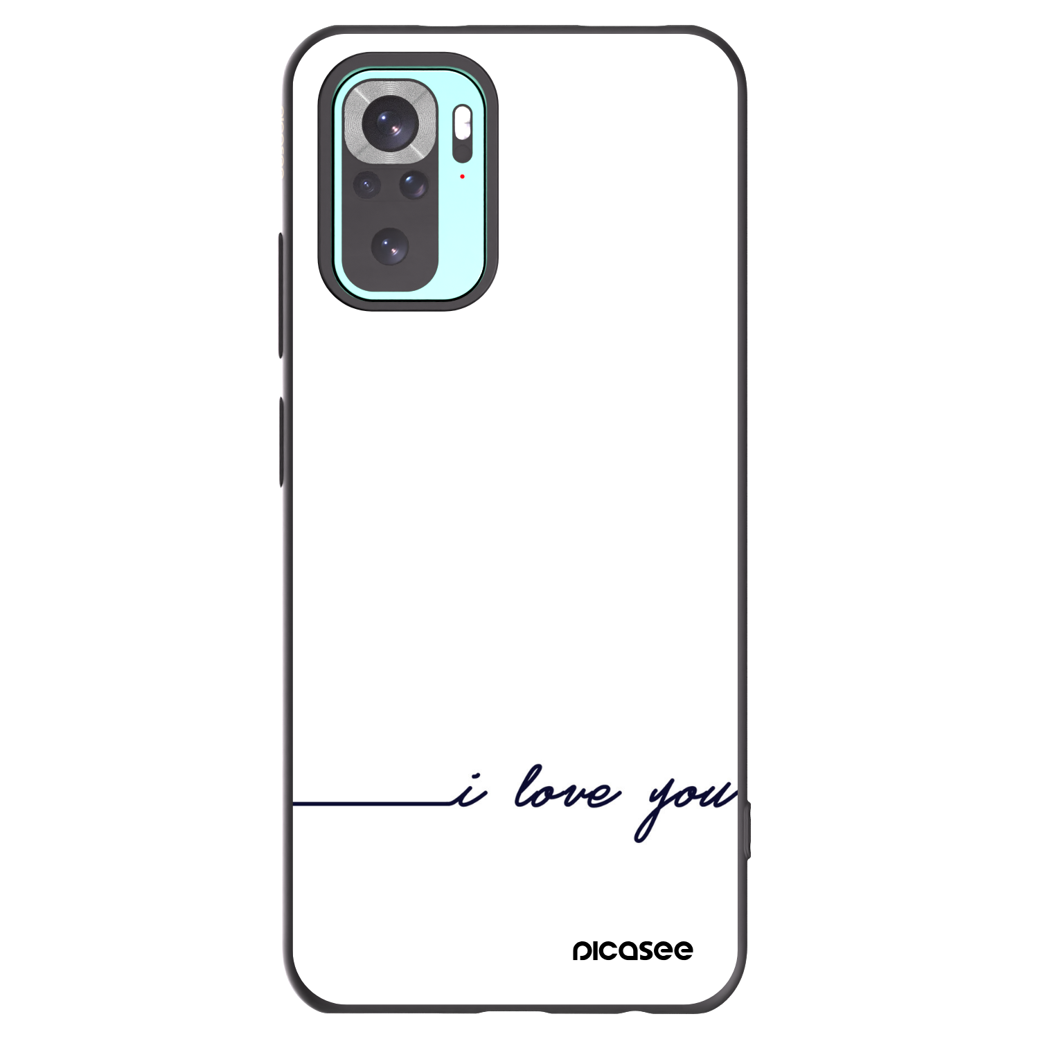 Picasee silikonski črni ovitek za Xiaomi Redmi Note 10 Pro - I love you