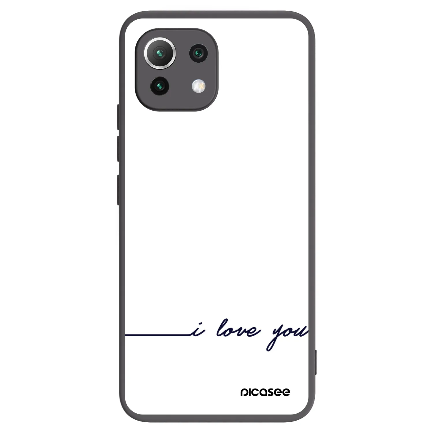 Picasee silikonski črni ovitek za Xiaomi Mi 11 Lite - I love you