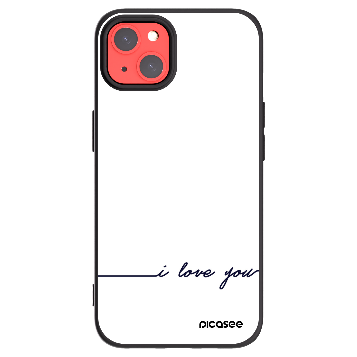 Picasee silikonski črni ovitek za Apple iPhone 13 - I love you