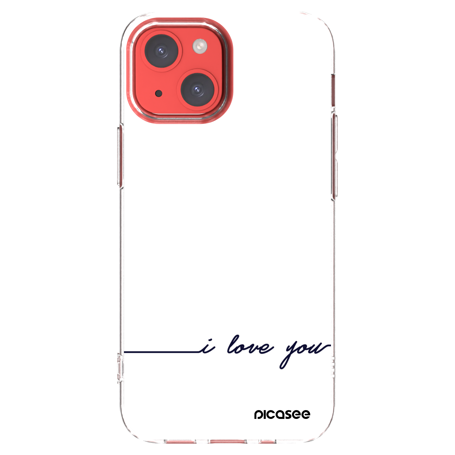 Picasee silikonski prozorni ovitek za Apple iPhone 13 mini - I love you